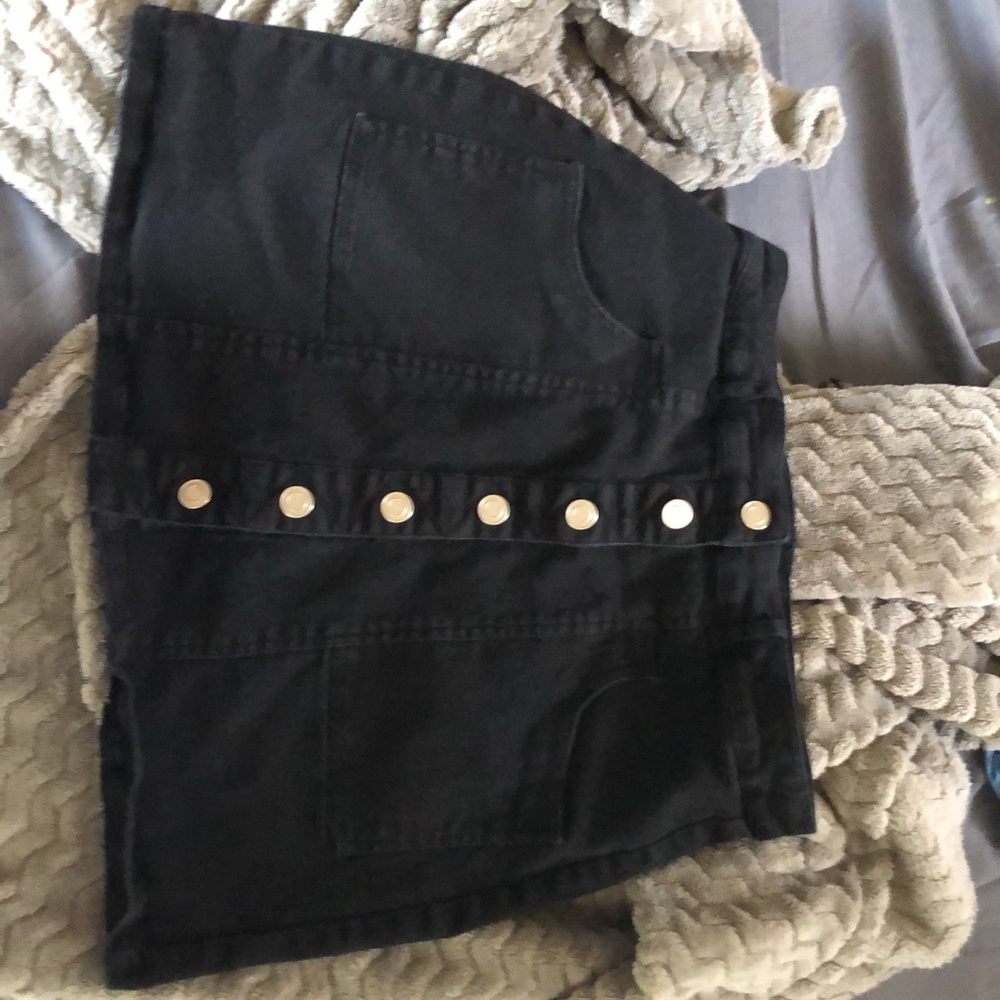 Denim Black Skirt